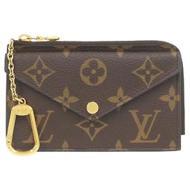 Louis Vuitton Portecarte Recto Verso Monogram Card Case Castaño Negro Monograma