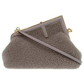 Fendi First Small 8BP129 Clutch e Borsa a Tracolla Marrone