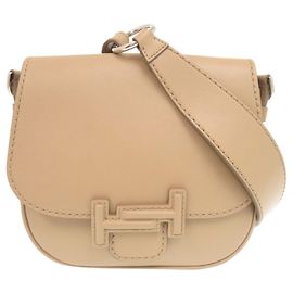 Sac à épaule Tod's Double T en cuir Beige Beige