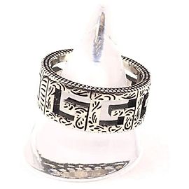 GUCCI Square G Arabesque Band Ring Silvery