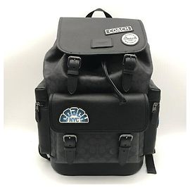 Zaino COACH Sprint in tela nera e blu Nero Blu