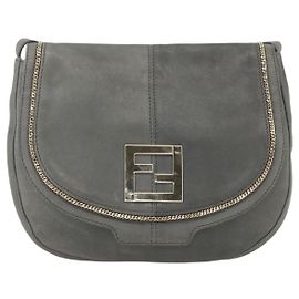 Fendi Bolsa de Ombro em Couro Medium Marrom
