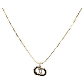 Pendentif Christian Dior Vintage CD Métal Standard Doré