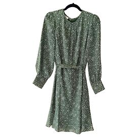 Hobbs Vestido de bolinhas Frances Branco Verde