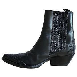 Botines Sartore de cuero negro Negro