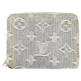 Porta-moedas Louis Vuitton Monogram Denim Marrom