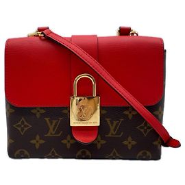 Borsa a tracolla Louis Vuitton Monogram Rocky BB Coquelicot Marrone D'oro