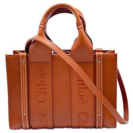 Autre Marque Chloe Woody Mini Tote Bag Brown