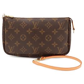 Louis Vuitton Monogram Pochette Accessoires Handbag Pouch Marrom