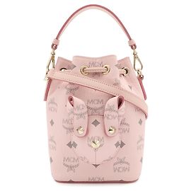 Bolsa de Cordão MCM Visetos Glam Rabbit Rosa