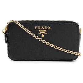 Bolso de hombro con cadena Prada en Black Negro