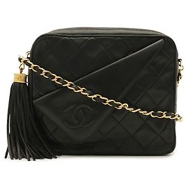 Sac à épaule Chanel Matelassé Coco Mark Chain Noir