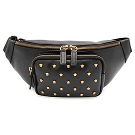 Bolsa de cintura Versace Medusa com tachas Preto