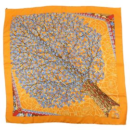 Hermès Hermes Carré 90 Silk multicolor 90 x 90 Naranja