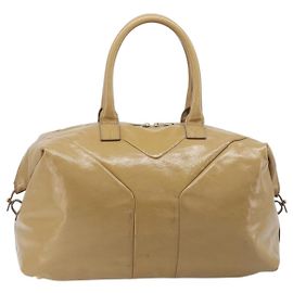 Autre Marque Saint Laurent Easy Y Satchel Patent Small Bege