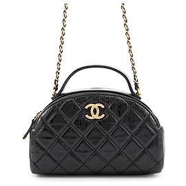 Chanel Matelassé Chain Shoulder Bag Black