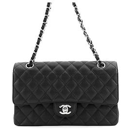 Chanel Chain Schultertasche Matelassé Schwarz