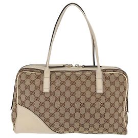 Gucci New Britt Boston GG Canvas Medium Beige
