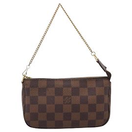Louis Vuitton Mini pochette accessoires Damier Canvas Mini Castaño