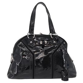Autre Marque Saint Laurent Muse Patent Large Noir