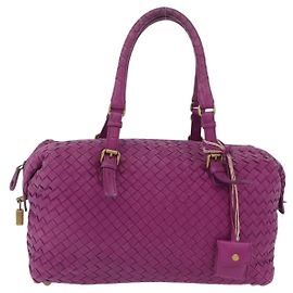 Bottega Veneta New Boston Intrecciato Nappa Medium Violet