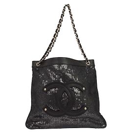 Chanel Hidden Sequins Sequins Large Schwarz