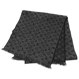 Sciarpa Louis Vuitton Monogram Marrone Nero
