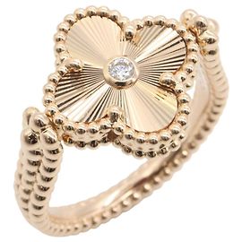 Bague Van Cleef & Arpels Alhambra Réversible Guilloché 1P Diamant Autre