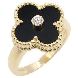Bague Van Cleef & Arpels Vintage Alhambra Noir Doré Autre