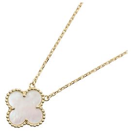 Collana Van Cleef & Arpels Vintage Alhambra Bianco D'oro