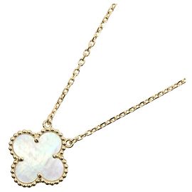 Collar Van Cleef & Arpels Vintage Alhambra Blanco Dorado