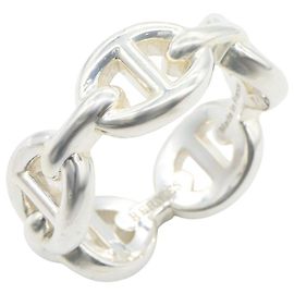 Hermès Bague Hermes Chaine d'Ancre Enchainée PM Argenté