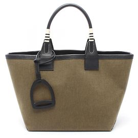 Hermès Bolso Tote Hermes Steeple 25 Negro Caqui