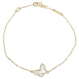 Bracelet Sweet Alhambra Papillon Van Cleef & Arpels Blanc Doré
