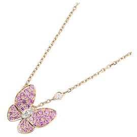 Van Cleef & Arpels Papillon Necklace Pink Golden Other