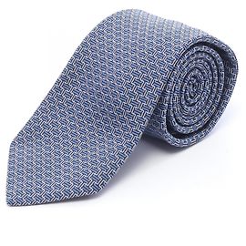 Hermès Gravata de seda Hermes em azul e azul marinho Azul Azul marinho