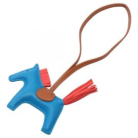 Hermès Hermes Rodeo PM Handbag Charm Braun Rot Blau