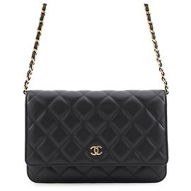 Cartera con cadena Chanel Classic Matelassé Negro