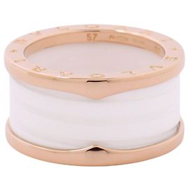 Bulgari Anel Bvlgari B.zero1 de 4 Bandas em Cerâmica e Ouro Rosa Outro