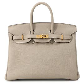 Hermès Hermes Birkin 25 Handtasche in Gris Tourterelle Grau