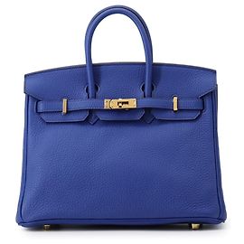 Hermès Borsa Hermes Birkin 25 in Blue Royal Blu