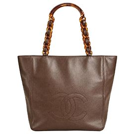 Sac Cabas Chanel Timeless Cuir Caviar Marron Marron