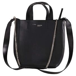 Bolso de hombro Iro de cuero negro Negro