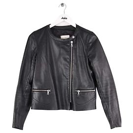 Sandro Black Leather Jacket Black