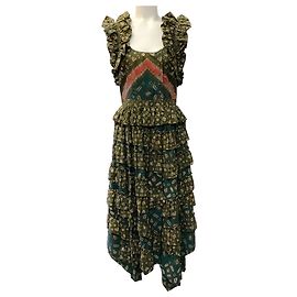 Robe Nia Ulla Johnson Imprimé Jasper Vert Olive Vert
