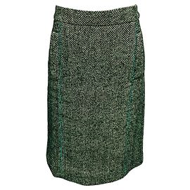 Bottega Veneta Rock aus multicolorigem grünem Tweed Grün