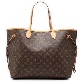 Borsa Tote Louis Vuitton Monogram Neverfull GM Marrone Marrone