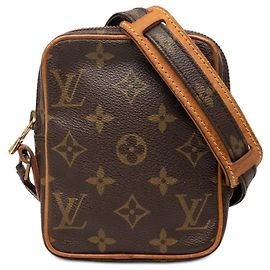 Brown Louis Vuitton Monogram Mini Danube Crossbody Bag Brown