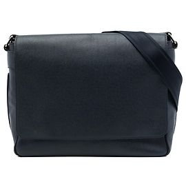 Borsa a tracolla Louis Vuitton Taiga Roman MM Blu Blu