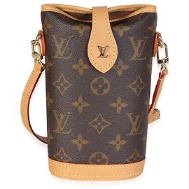 Pochette Fold Me en toile Monogram Louis Vuitton Marron